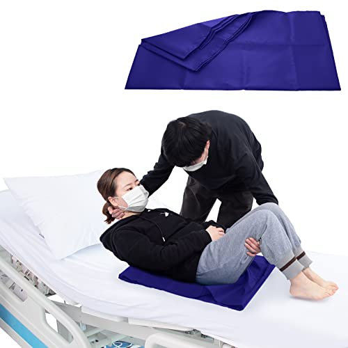 LOSCHEN Gleitlaken Rohrschiebeplanen für den Patiententransfer, Schiebeblatt zur Unterstützung des Transfers älterer Menschen (60x40cm(24“x16”), Dunkelblau)