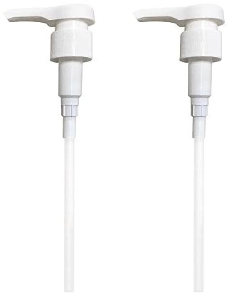 Divono Dosierpumpe Pumpe,2PCS Pumpspender Dosierpumpe Sirupspender Dosierpumpe Ersatz Sirup Pumpe Wiederverwendbar Pumpaufsatz für 1000ml und 28/410 Gewindebehälter Flasche(weiß)