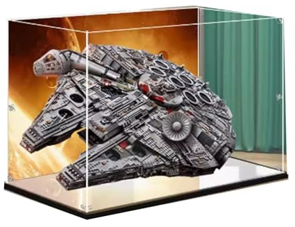 Acryl Vitrine Box Kompatibel Lego 75192 Millennium Falcon Modell, Schutz, Staubdichte Vitrine Geschenkmodell, Transparent, Kompatibel mit Lego (nur Vitrine)