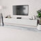 Gecheer Mueble TV Flotante Mesa TV para Salón Suspendido Mueble TV Salón Mesa Televisión Mueble Comedor Televisor Bajo de Estilo de Moderno,Blanco Brillo 240 x 40 x 34 cm