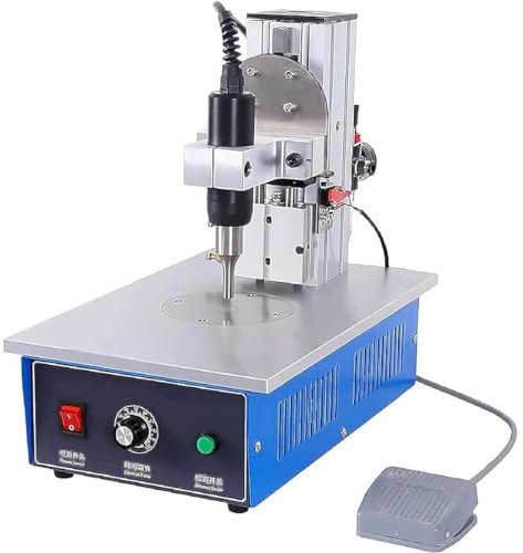 Saldatrice per Plastica Ad Ultrasuoni da 1200W, Saldatrice Ad Ultrasuoni Portatile con Pedale Elettronico φ9mm per Plastica di Nylon