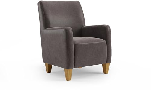 Cavadore Sessel Vida / Polstersessel im trendigen Design / 74 x 93 x 81 / Mikrofaser, Graubraun