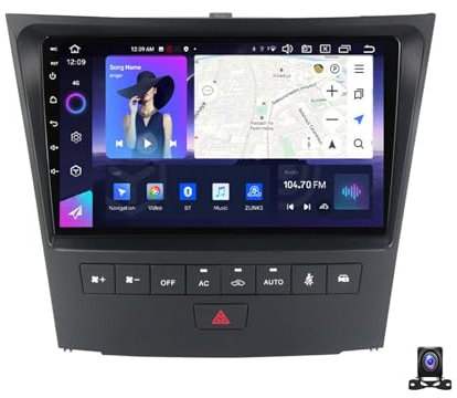 Doppel DIN Radio Mit Navi, 9 Zoll Touchscreen, 2 Din Autoradio MP5 Player Für Lexus GS300 350 400H 2004~2011 Unterstützt BT, Radio FM/RDS, DSP, Carplay/Auto, Lenkradsteuerung,8 core nf3 2g+32g