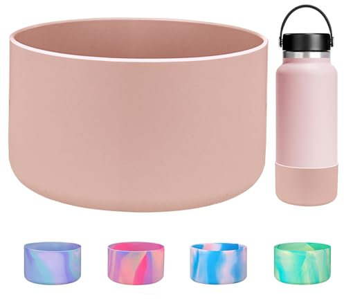HEYSKAY Protective Flask Silicone Boot 12-24oz for Hydro Flask Water Bottle Bottom Cover Base, and Compatible with Stanley, Yeti, Simple Modern and Other Water Bottle with 2.85inch Bottom Diameter