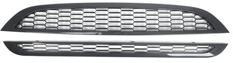 Front Kühlergrill Für Mini Für Cooper R50 R52 R53 02–06 2 Stück Carbon-Frontgrills Oberer Und Unterer Grill Frontstoßstange Wabengitter Kühlergrillschutz Zierabdeckung Kühlergrill