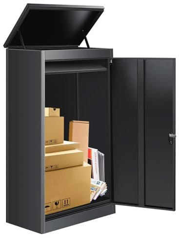 Gaonala Briefkasten Paketbox für den Außenbereich, extra große Paketboxen mit sicherer Lagerung, wasserdichte Paketboxen für den Außenbereich, 53cm x 42cm x 130cm