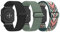 ZGCE 3 Piezas Correa para Amazfit Bip 3/Bip 3pro/Bip S/Bip S Lite/Bip Lite/Bip U, Correa Deportiva de Nylon Elástico para Amazfit GTS 3/GTS 4 Mini, Negro/Flecha/Verde Aguacate
