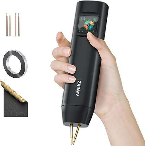 Saldatrice a Punti per Batterie,AWithZ Saldatrice a Punti H2, 99 livelli, display LCD per fai da te e produzione di batterie