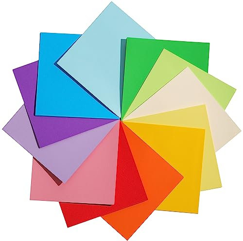 Origami Papier 210 Blatt, 30 Vivo-Farben 10x10cm 80gsm zweiseitig mini quadratisch Faltpapier für Kinder, Basteln & Reise UAP060F