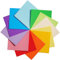 Origami Papier 210 Blatt, 30 Vivo-Farben 10x10cm 80gsm zweiseitig mini quadratisch Faltpapier für Kinder, Basteln & Reise UAP060F