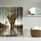 Duschvorhang Elefant W180cm x L240cm Shower Curtains Antischimmel,Textil Vorhang Outdoor Wasserdichter,Waschbar Stoff Badewanne Duschvorhänge mit Gewicht Unten Bad Vorhang Badewanne Decor M-821