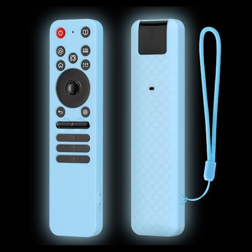 LEFXMOPHY Cover for LG MR25GA Remote Compatible with 2025 LG OLED Smart TV C5 B5 G5 M5 Series Remote, Silicone Case Glow in Dark - Blue
