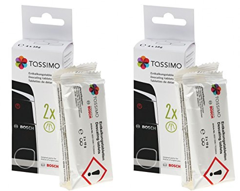 Tassimo Bosch TCZ6004 00311530 Lot de 2 tablettes détartrantes 4 x 18 g