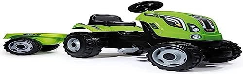 Smoby - Tractor Farmer XL Verde con Remolque, Color Verde (710111)