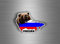 Akachafactory Selbstklebend Sticker Auto Flagge Russland Russische Bär UDSSR CCCP sovietique Karte