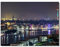 #detailverliebt Wand-Bild mit Dortmunder Skyline Motiv I dv560 I 100 x 67 cm Alu-Verbund-Platte mit Aufhängung I Querformat Hoch-Glänzend Dortmund bei Nacht groß XXL