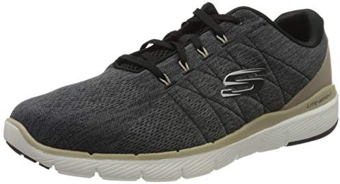 Skechers Herren Flex Advantage 3.0 Stally 39.5 EU, Charcoal Schwarz