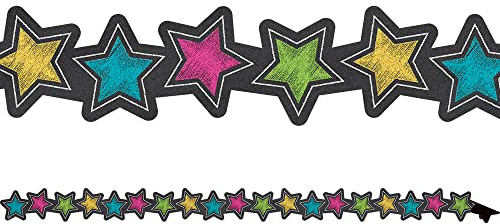 Teacher Created Resources Chalkboard Brights Stars Magnetic Border (TCR77313)