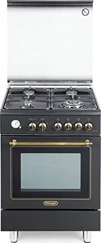 De Longhi PEMA 664 C ED Cuisinière à gaz avec four électrique N° feux 4 feux Anthracite 60 x 60 cm