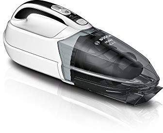 Bosch Handstaubsauger Move 14.4V BHN14N, Akku-Staubsauger, ideal für Polster und Auto, beutellos, kabellos, leicht, hohe Saugkraft, lange Laufzeit, umweltfreundliche NiMH-Batterie, weiß