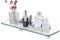 KES Estante Baño Cristal Estanteria Pared Baño 8MM Grueso Vidrio Templado Estantería de Cristal Ducha 40CM Acabado Cepillado, BGS3201S40-2