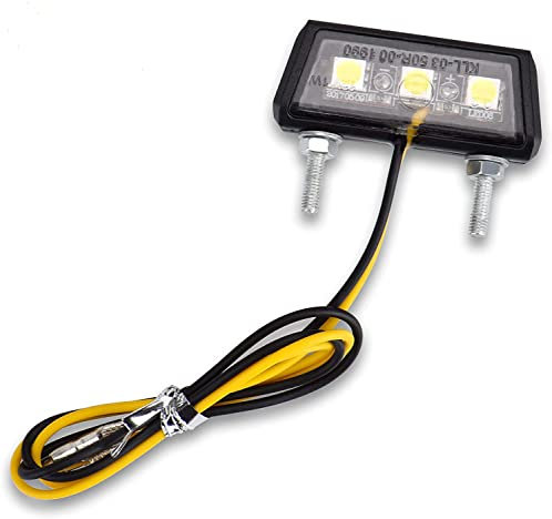 Queta Led Kennzeichenbeleuchtung Universal Motorrad Nummernschildbeleuchtung 12v Mini Micro Kennzeichenbeleuchtung Nummernschild Beleuchtung Motorrad