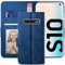 YATWIN Handyhülle Samsung Galaxy S10 Hülle, Klapphülle Samsung Galaxy S10 Premium Leder Brieftasche Schutzhülle [Kartenfach] [Magnet] [Stand] Handytasche Case für Samsung Galaxy S10, Blau