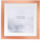 Boldon Framing - Rose Gold, Square Thin Photo Frame in Solid Wood with White Wall Mount, 8x6 For Pic 6x4