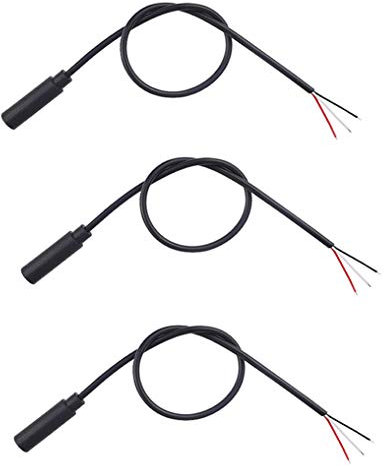 6Pcs 3.5mm Female Jack to Bare Wire Open End TRS 3 Pole Stereo 1/8 3.5mm Jack Plug Audio Cable Replacement for Headphone Cable Repair