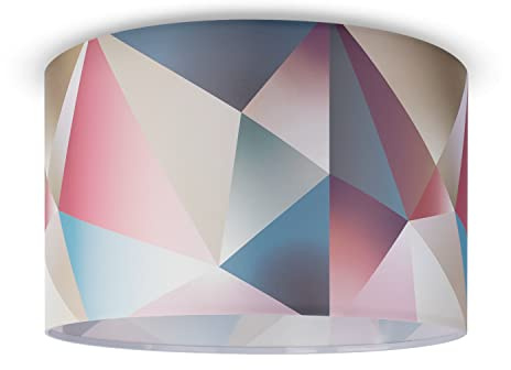 Paco Home Deckenlampe Lampenschirm Stoff Lampenschirm E27 Hängeleuchte Schlafzimmer Rund Vintage Retro Zylinder Textil