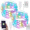 Luminea Home Control WLAN Lichterkette: 2er RGB-LED-Lichterdraht mit Musik-Steueurung, WLAN und App, USB, 10 m (Lichterkette LED Weihnachten, RGB, Solar Schlauch)
