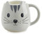 Balvi Mug Kitty Color Gris Taza en Forma de Cabeza de Gato Capacidad 400ml Apta para lavavajillas y m