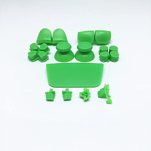 PS5 Next Gen Controller Chrome & Plain Full Buttons Set D-Pad Trigger LT RT LB RB (Plain Green)
