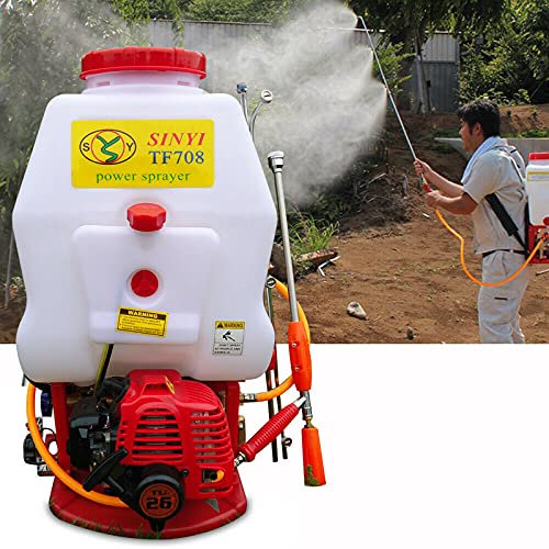 Pulverizador de espalda de 20 l, 2 tiempos, 25,4 CC, motor de gasolina, jeringa de malas hierbas, pulverizador de motor, pulverizador de espalda, pulverizador de jardín, pulverizador CDI, 700 W