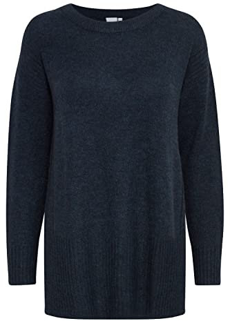 ICHI - IHKAMARA Long LS - Pullover - 20116692, Größe:M, Farbe:Total Eclipse (194010)