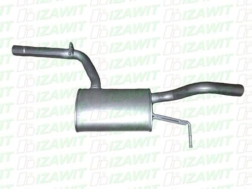IZAWIT 23.162 Mittelschalldämpfer Mitteltopf vor Endschalldämpfer