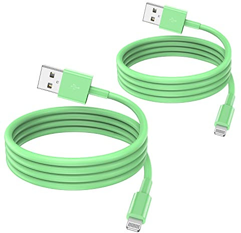 2 Pack Apple MFi Certified iPhone Charger Cable 2m, Apple Lightning to USB Cable Cord 2 metres Fast Charging Apple Phone Long Cables for iPhone13/12/12 mini/ 11/11Pro/Max/X/XS/XR/XS Max/8/7/6/iPad