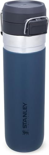 Stanley Quick Flip Trinkflasche Edelstahl 0.71L - Hält 12+ Stunden Kalt - Wasserflasche BPA-Frei - Spülmaschinenfest - Druckverschlussdeckel - Thermosflasche Auslaufsicher - Abyss