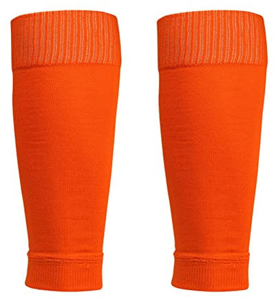 Balems Unisex Leg Sleeves Calf Guards Socks Football Shin Guards Sleeves Socks Tights Leg Warmer for Running, Cycling, Soccer, Golf, Tennis, Suitable for Calf Circumference 35-43CM Orange