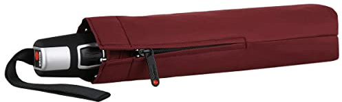 Knirps Fiber T21 Duomatic Regenschirm Automatikschirm Umbrella Taschenschirm 89 8780, Farbe:Bordeaux