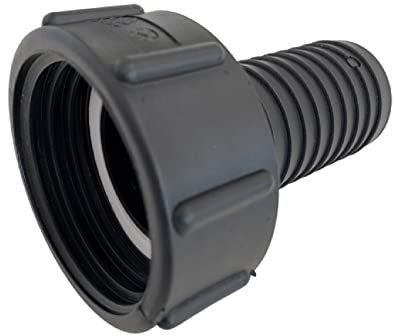 STEMAX-Wassertechnik IBC Übergang Innengewinde x Schlauchtülle, IBC Container Wassertank Adapter Armaturen, Größe: 2 IBC S60x6 IG - 1 Tülle