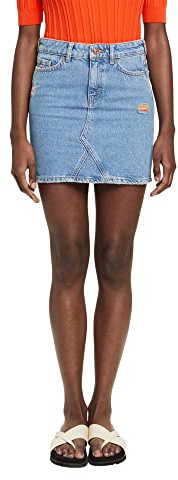 ESPRIT Damen 023CC1D301 Rock, 902/Blue Medium Wash, 26