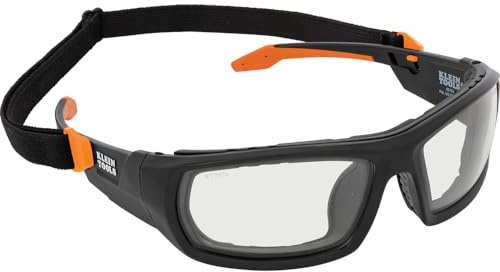 Klein Tools 60538 Gasket Safety Glasses, Professional PPE Protective Eyewear, Full Frame, Scratch Resistant, Anti-Fog, Indoor/Outdoor Lens
