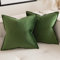 MIULEE 2er Set Samt Kissenbezug Flansch Kissenhülle Dekorative Sofakissen Dekokissen Umwickelte Kante Kissenbezüge Zierkissenbezug für Sofa Wohnzimmer Schlafzimmer 45x45 cm Matcha Grün