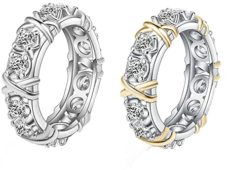 Magnetic Zircon Shaping Cross Full Moissanite Diamond Ring,925 Sterling Silver Cross Full Moissanite Diamond Ring,Magnetic Zircon Shaping Rings,Sterling Silver X Ring Criss Cross Ring