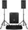 Power Dynamics PD1200 Active PA Speaker Kit with 12 Subwoofer, Two 6.5 Satellite Top Speakers, Bluetooth and Speaker Stands - DJ & Live Event Audio System
