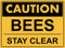 Vorsicht, Bienen Bleiben Frei Warnschild Eisenmalerei Blechschild Deko Blechschild Für Innen Draußen 20X30cm