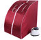 Sauna Cabine Pliable,1.8L Sauna à Vapeur Portable avec Télécommande, 9 Options de Minuterie Fonction de Vaporisation Ultra Fine Appareil à Vapeur Couvercle,98x80x70cm-rouge