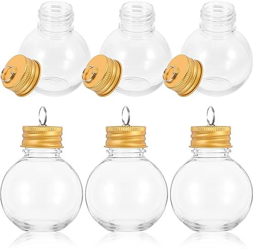 UPKOCH Weihnachtsschnapskugeln 10 Stück Befüllbare Weihnachtskugeln Für Getränke Baumschmuck Wasserflasche Glühbirnenform Kunststoff-Weihnachtsschmuck Hängende Kugel Für Zuhause Party
