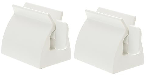 GLEAVI Zahnpasta Ausdrücker 2 Stück Manueller Zahnpastaspender Kunststoff Weiß Für Badezimmer Spart 30% Zahnpasta Praktischer Tubenquetscher Für Kosmetik Und Lotionen